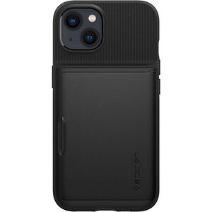 Spigen Slim Armor CS Rugged Case for Apple iPhone 13 Smartphone - Black - Drop Resistant - Polycarbonate (PC), Thermoplast
