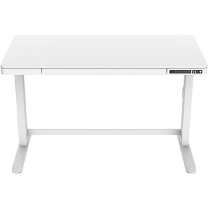 Digitus Tabelle Desk - Weiß Rechteck Top - Weiß Sockel Basis - Höhenverstellbar - 1200 mm Table Top Width x 600 mm Tischpl