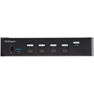StarTech.com KVM Switch HDMI a 4 porte e monitor singolo 4K 60Hz - Switch KVM per PC desktop - 2x USB 3.0 Hub (5Gbps) -Tas