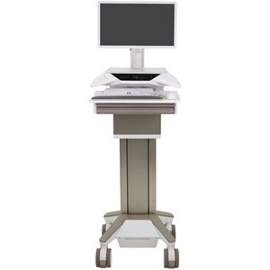 Ergotron CareFit Medical Cart - TAA Compliant - 1 Drawer - Push/Pull Handle - 17.01 kg Load Capacity - 4 Casters - 127 mm 