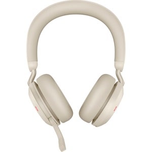 Jabra Evolve2 75 Wireless On-ear Stereo Headset - Beige - Binaural - Ear-cup - 3000 cm - Bluetooth - 20 Hz to 20 kHz - MEM
