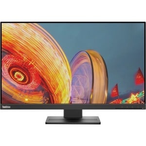 Lenovo ThinkVision E24q-20 24" Class WQHD LCD Monitor - 16:9 - Raven Black - 23.8" Viewable - In-plane Switching (IPS) Tec