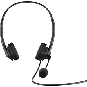 HP Wired Over-the-head Stereo Headset - Binaural - Ear-cup - 64 Ohm - 20 Hz to 20 kHz - 179.8 cm Cable - Uni-directional M