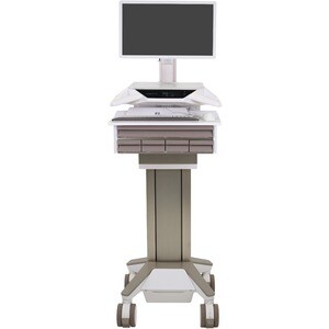 Carrello medico Ergotron CareFit - TAA Conforme - 5 Cassetto - Premi/Tira Maniglia - 17,01 kg Capacità - 4 Casters - 127 m