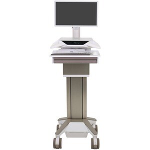 Carrello medico Ergotron CareFit - TAA Conforme - 1 Cassetto - Premi/Tira Maniglia - 17,01 kg Capacità - 4 Casters - 127 m