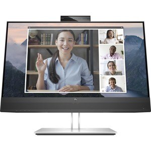 HP E24mv G4 24" Class Webcam Full HD LCD Monitor - 16:9 - Black/Silver - 60.5 cm (23.8") Viewable - In-plane Switching (IP