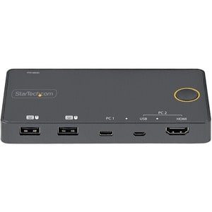 StarTech.com SV221HUC4K KVM Switchbox - 2 Computer(s) - 1 Local User(s) - 3840 x 2160 - 4 x USB - USB 2.0 - 2 x HDMI