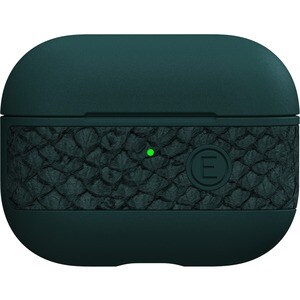 Sacoche de transport Njord SL14082 Apple AirPods Pro - Vert - Acrylonitrile butadiène styrène (ABS), Cuir de saumon Body -
