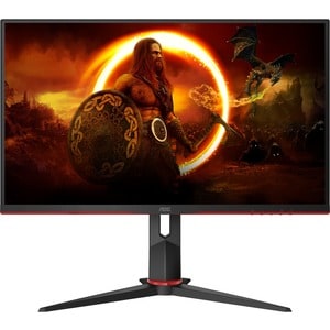 AOC AGON Q27G2S/EU 27" Class WQHD Monitor LCD para gaming - 16:9 - Preto mate, Vermelho - 68.6 cm (27") Viewable - Tecnolo