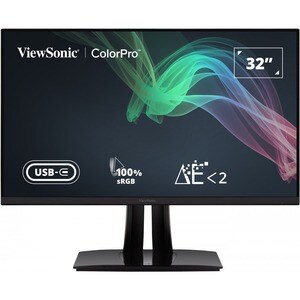 ViewSonic ColorPro VP3256-4K 32" Class 4K UHD LED Monitor - 16:9 - Black - 80 cm (31.5") Viewable - In-plane Switching (IP