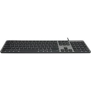 Macally BLSLIMKEYPROSG - Backlit USB Wired Keyboard for Mac - Cable Connectivity - USB Type A Interface - LED - 107 Key(s)