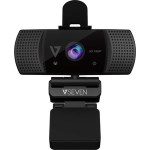 Webcam V7 WCF1080P - 2 Mégapixels - 30 fps - USB Type A - Vidéo 1920 x 1080 - Focale fixe - Microphone - Portable, Moniteur