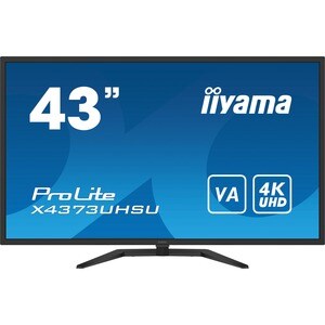 iiyama ProLite X4373UHSU-B1 43" Class 4K LCD Monitor - 16:9 - Matte Black - 108 cm (42.5") Viewable - Vertical Alignment (