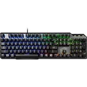 MSI VIGOR GK50 ELITE Gaming Keyboard - Cable Connectivity - USB 2.0 Interface - RGB LED - English (US) - PC - Mechanical K