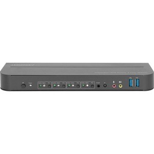 Digitus DS-12890 KVM-Switchbox - 4 Computer - 2 Lokaler Benutzer(n) - 4096 x 2160 - 50 Hz, 60 Hz - 8 x USB - USB 2.0 - 1 x