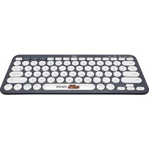 Logitech LINE FRIENDS K380 键盘 - 无线 连接 - 灰 - 蓝牙 - 3 - 10 m - 铬操作系统 - iPad, iPad mini, 平板, 智能电话, iPhone, Apple TV, 笔记本电脑, 台式