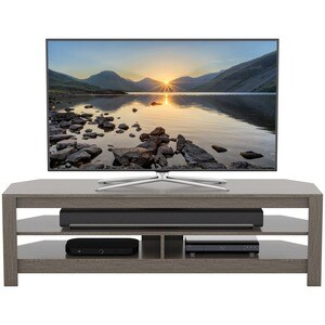 AVF CA140GRE-A: Calibre 55 inch Grey TV Stand - Up to 65" Screen Support - 88.18 lb Load Capacity - 3 x Shelf(ves) - 16.3"