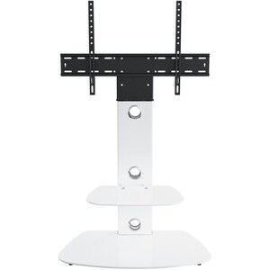 AVF FSL700LUCSWW-A: Lucerne Curved Pedestal TV Stand - Up to 65" Screen Support - 88.18 lb Load Capacity - 2 x Shelf(ves) 