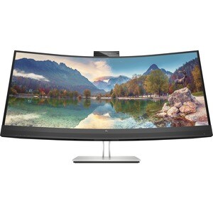 HP E34m G4 34 Zoll Class Webcam WQHD Gekrümmter Bildschirm LCD-Monitor - 21:9 Format - 86,4 cm (34 Zoll) Viewable - Vertic