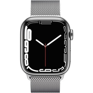 Watch Series 7 GPS + Cellular - 41mm Silver Stainless Steel Case with Silver Milanese Loop