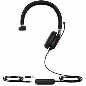 Yealink Premium UH38 Headset - Microsoft Teams Certification - Mono - USB Type C, Mini-phone (3.5mm) - Wired/Wireless - Bl