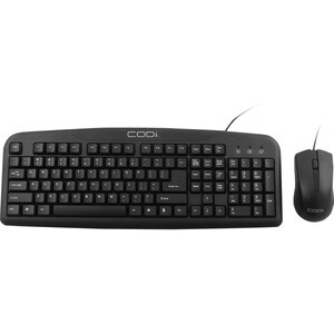 CODi Wired USB-A Mouse and Keyboard Combination - USB Type A Cable Keyboard - USB Type A Cable Mouse - Optical - 1200 dpi - 1