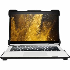 MAXCases Extreme Shell-S for HP x360 EE G4/G3 Chromebook 2:1 Convertible 11.6" (Black/Clear) - For HP Chromebook - Texture