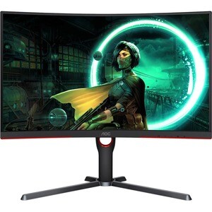 AOC CQ27G3S 27" (685.80 mm) Class WQHD Curved Screen Gaming LCD Monitor - 16:9 - Black, Red - 27" (685.80 mm) Viewable - V