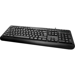 Adesso AKB-132UB Keyboard - Cable Connectivity - USB, PS/2 Interface - English (UK) - Membrane Keyswitch - 104 Key(s) - 14