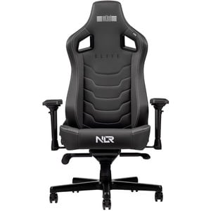 Next Level Racing Elite Gaming Chair Black Leather Edition - For Game - Leather, Aluminum, Suede, PU Leather - Black