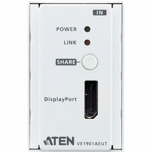 ATEN VE1901AEUT Video Extender Transmitter - Wired - 1 Input Device - 70 m Range - 1 x Network (RJ-45) - 1 x USB - Display