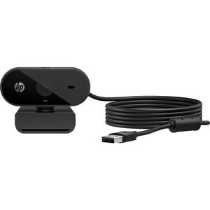 HP 320 Webcam - 30 fps - Black - USB Type A - 1920 x 1080 Video - 66° Angle - Microphone - Monitor