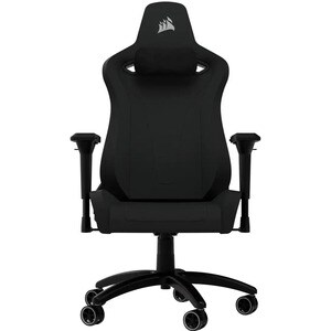 Corsair TC200 Gaming Chair - Soft Fabric - Black/Black - For Gaming - Fabric, Steel, Foam, Memory Foam - Black