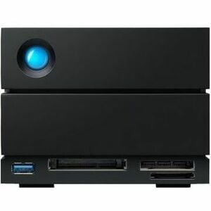 LaCie 2big Dock 2 x Total Bays DAS Storage System - 16 TB HDD Desktop - 16 TB Installed HDD Capacity - Thunderbolt 3 - RAI