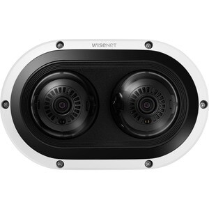 Wisenet PNM-12082RVD 6 Megapixel Outdoor Network Camera - Color - Dome - White - TAA Compliant - 82.02 ft Infrared Night V