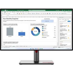 Lenovo ThinkVision P27q-30 27 Zoll Class WQHD LCD-Monitor - 16:9 Format - Schwarz - 68,6 cm (27 Zoll) Viewable - IPS-Techn