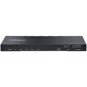 StarTech.com Signalverteiler - Metall - 3840 × 2160 - 1 x HDMI Ein - 4 x HDMI Aus - USB