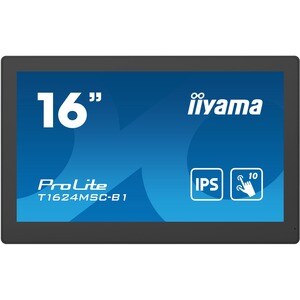 iiyama ProLite T1624MSC-B1 16 Zoll Class LCD-Touchscreen-Monitor - 16:9 Format - 25 ms Reaktionszeit - 39,6 cm (15,6 Zoll)