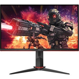 AOC 24G2ZU 24" Class Full HD Gaming LCD Monitor - 16:9 - Black Red - 60.5 cm (23.8") Viewable - Twisted nematic (TN) - WLE