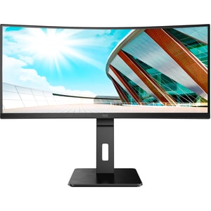 AOC CU34P2A 34" Class UW-QHD Curved Screen Gaming LED Monitor - 21:9 - Textured Black - 86.4 cm (34") Viewable - Vertical 