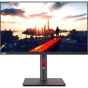 Lenovo ThinkVision P24h-30 24" Class Webcam WQHD LCD Monitor - 16:9 - Raven Black - 60.5 cm (23.8") Viewable - In-plane Sw