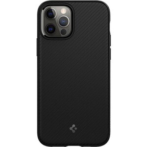 Spigen Mag Armor Case for Apple iPhone 12, iPhone 12 Pro Smartphone - Matte Black - Shock Absorbing, Scratch Resistant - T