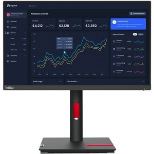 Lenovo ThinkVision T22i-30 22" Class Full HD LCD Monitor - 16:9 - Raven Black - 54.6 cm (21.5") Viewable - In-plane Switch