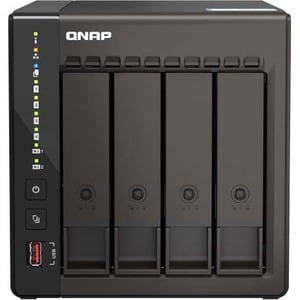 QNAP Turbo NAS TS-453E-8G 4 x Gesamtzahl Einschübe SAN/NAS-Speichersystem - 4 GB Größe Flash-Speicher - Intel Celeron J641