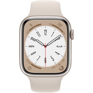Apple Watch Series 8 GPS 41mm Starlight Aluminium Case with Starlight Sport Band - Regular
