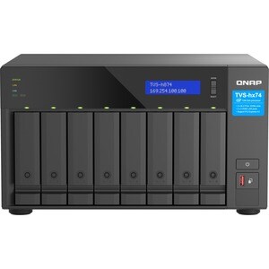 QNAP TVS-h874-i5-32G SAN/NAS Storage System - 1 Core i5 i5-12400 Hexa-core (6 Core) 2.50 GHz - 8 x HDD Supported - 0 x HDD
