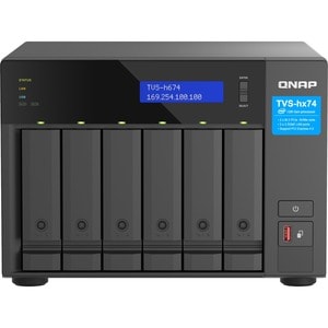 QNAP TVS-h674-i5-32G SAN/NAS Storage System - 1 x Intel Core i5 i5-12400 Hexa-core (6 Core) 2.50 GHz - 6 x HDD Supported -