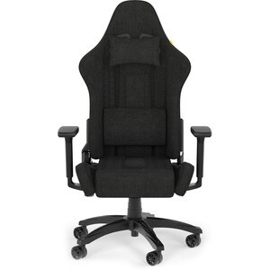 Corsair TC100 Relaxed Gaming Chair - Fabric - For Gaming - Fabric, Memory Foam, Steel, Nylon - Black