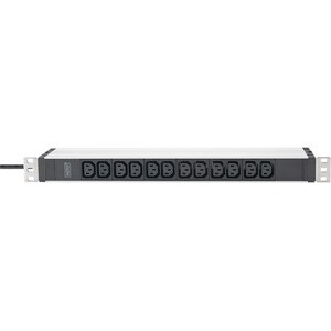 Digitus PDU - CEE 7/7 (SCHUKO) - 12 x IEC 60320 C13 - 16 A - 230 V AC Eingang - 230 V AC Ausgang - 1U - Waagerecht - Rackm
