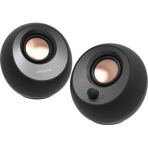 Creative Pebble V3 2.0 Bluetooth Speaker System - 8 W RMS - Black - Tabletop - 100 Hz to 17 kHz